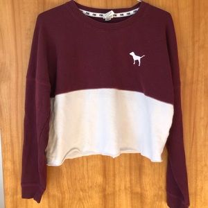 Pink cropped sweatshirt